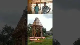 Proses Pendirian Rumah Joglo Soimah kw. #rumahjoglo #pengrajinrumahjoglo