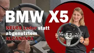 Lenkrad neu beziehen f&uuml;r einen BMW X5 #Lenkradbezug #BMW #BMWX5 #perforiertesLeder #BMWMPaket