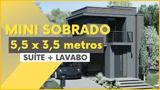 MINI SOBRADO | 5,5x3,5m | Mini Casa | Tiny Home Brazil | Tour Virtual 3D | Tiny House | 001 - FEV24