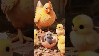 The Grey Chick That Didn't Belong! 🐣💔 #sadstory #greychick #chickstory #motherhen #emotionalshorts