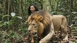 Angry Lion vs Angry Crocodile | Woman Running for Life | AI Cinematic