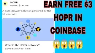 EARN FREE $3 HOPR IN COINBASE QUIZ|Coinbase #cryptocurrency