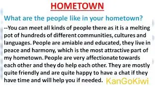 #hometown #IELTS speaking part 1 || describe your hometown ielts speaking answer || IELTS Band 9