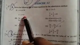 substitute method #mathematics #class10tg