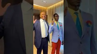 Le Pr&eacute;sident de la CAF &agrave; la rencontre du L&eacute;gendaire Fan du Leopard Michel KUKA aka LUMUMBA #CAN2025