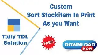sort stock item in print as you want || custom sort item to print || free tdl