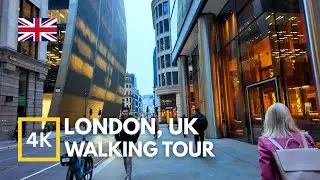Lively City of London on a Winter Morning 4K Walking Tour 🇬🇧