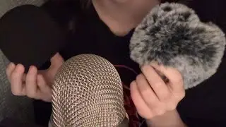 ASMR - Mic Scratching (Bare Mic Scratching + Foam Cover Scratching + Fluffy Mic Scratching)