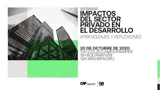 Webinar: Impactos del Sector Privado en el Desarrollo