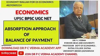 ABSORPTION APPROACH  OF BALANCE OF PAYMENT