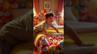 AI video A boy sleeping on the bed of kinder Joy #shorts #viral #ai #youtubeindia