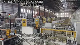 Feeder automatically rope bamboo strip and bamboo board project machine