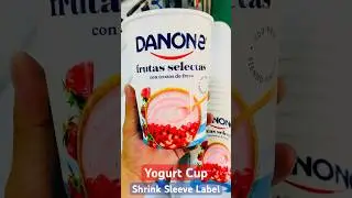 Plastic Yogurt Cup Automatic Shrink Sleeve Label Applicator Machine@XINHUA-LABELING