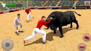 Real Angry Bull Fighting Game - Bull Attack Simulation Games - Android Gameplay #1
