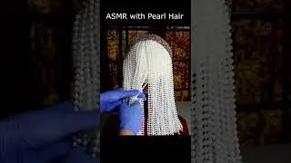 Braiding BUT her HAIR is PEARLS ~ ASMR #Shorts