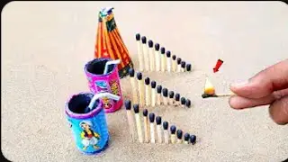 Matchstick Chain Reaction Domino Vs Diwali Crackers Amazing Experiment 😱 सोचा नहीं था ऐसा होगा ?