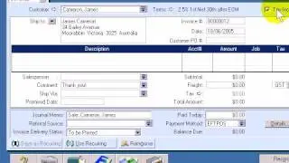 MYOB Training Courses - 502102 - MYOB Sales Screen