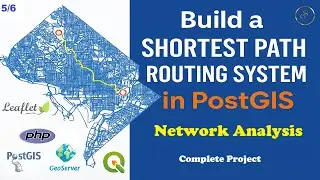 Shortest Path Routing with PostGIS | PGRouting | Network Analysis | Complete Web  Project | Part 5/6