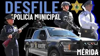 Desfile militar 2025 - Contingente de la Polic&iacute;a Municipal de M&eacute;rida