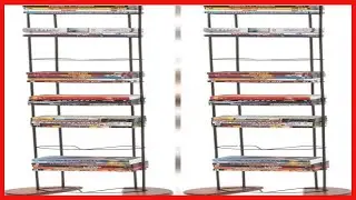 Great product -  Atlantic Wire Frame Media Tower - 93 DVD Storage Rack, Wide Stable Base, PN 7221204