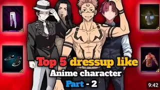 Top 5 dress combination of Anime in Free fire 🔥🤫 PART 2