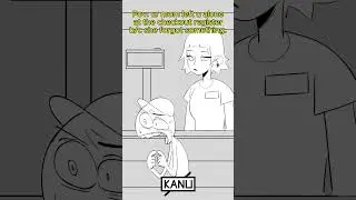 your parent leaves you alone at the checkout register #digitalart #oc #animation #memes #fyp