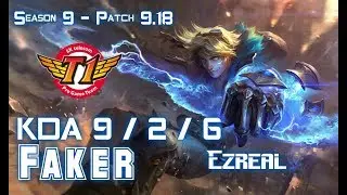SKT T1 Faker EZREAL vs RYZE Mid - Patch 9.18 KR Ranked