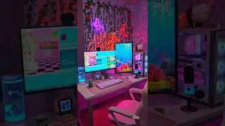 Vaporwave Aesthetic Gaming Setup #vaporwave #nostalgia #retrowave #synthwave #minecraft #gamingsetup