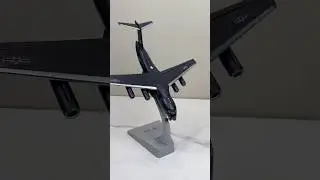 Realistic Black Military Aircraft Model | Fighter Jet Display Stand #AircraftModel #JetPlane