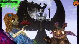 Minecraft build - Maleficent organic 🦇 Timelapse (Halloween)