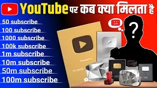YOUTUBE पर कब क्या मिलता है 😱 | youtube par kitne subscriber par kya milta hai ?