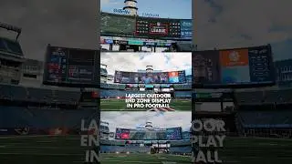 Gillette Stadium's north end zone featuring the biggest outdoor video scoreboard in the USA!