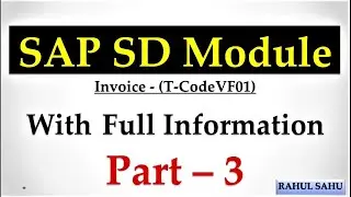 SAP SD Module Part 3 : What is invoice