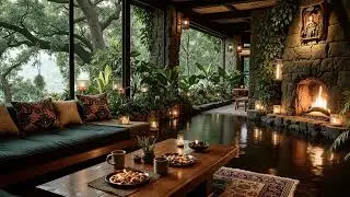 Smooth Relaxing Modern Jazz Peaceful Ambiance, Nature View Cozy Room Background Music