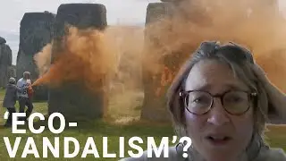 Stonehenge protest: Just Stop Oil activist clashes with historian over 'vandalism' of heritage site