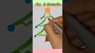 Easy Christmas Drawing Ideas for Kids | Simple DIY Holiday Art #02  #shorts #art #trending #viral