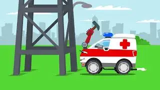 🚑🚙 Ambulance & Monster Truck to the Rescue! 🎢 Slide Trouble in the Park!