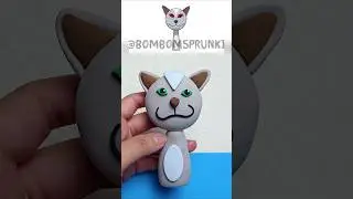 I made Sprunki OC Laughing Cat #sprunkioc #laughingcat #diyclay #clayart #animation
