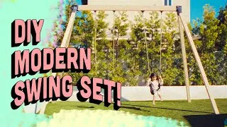 DIY Modern Swing Set Kit - Easy to Build and Adjustable Seats!