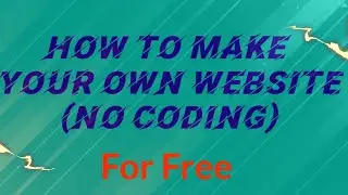 How to make your own website for free coding is optionable