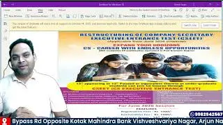 Big Announcement from ECSI 🚨 | By Rohit Patolia Classes | CS / CMA / CA Coaching In Jaipur.