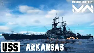 USS Arkansas | NEWEST VIP Cannon Accuracy + Fire Speed ​​| Modern Warships