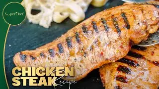 Chicken Steak With Mushroom Sauce, Fettucine Pasta and Recipe, Mashed Potatoes