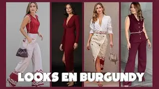 &iexcl;El BURGUNDY Vuelve con Fuerza! Ideas de Outfits 2026 | MODA MUJER TENDENCIAS