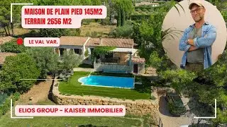 Villa de plain-pied – Le Val (83) – 145 m² avec garage – Terrain 2656 m² – Piscine