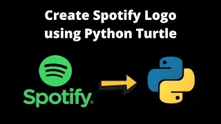 1 daqiqada Python dasturlash tili yordamida Spotify Logosini chizish