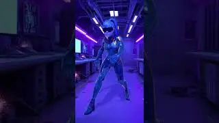High detailed realistic 3D character model of A sleek female android technician, appearing 30 yea...