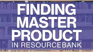 Finding Master Product in Resourcebank