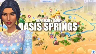 My DISNEY themed Oasis Springs in The Sims 4 | FULL MOVIE TOUR | The Disney Save