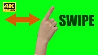 Female Finger Making Swiping Gestures | Free Green Screen 4K 🟢